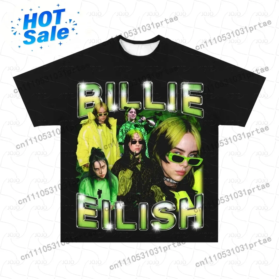 Street Fashion Men 2025 - Kaos Polos Billie Eilish Retro 2025