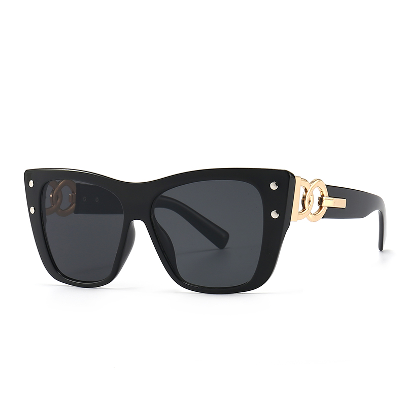 Street Fashion Name - Kacamata Hitam Bingkai Persegi Retro Modern