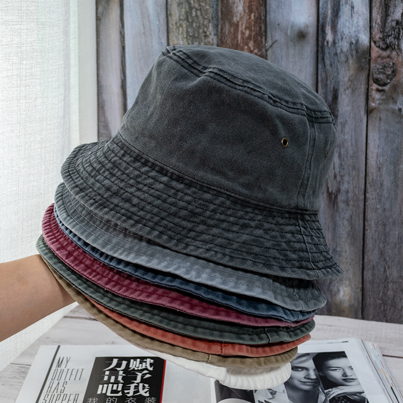 Bucket Hat Embroidered - Topi Bucket Uniseks Baru Topi Denim