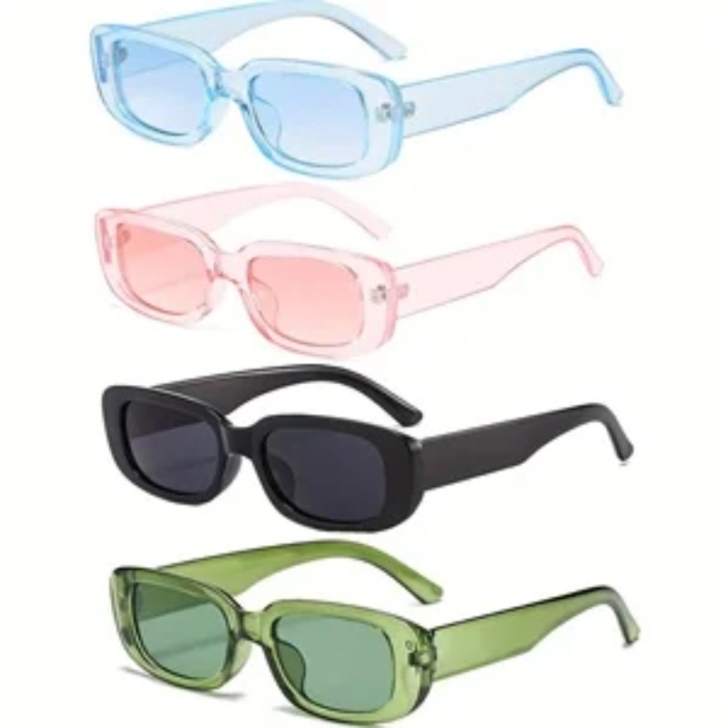 Street Fashion Glasses - 1/4 Buah Kacamata Hitam Persegi Kecil
