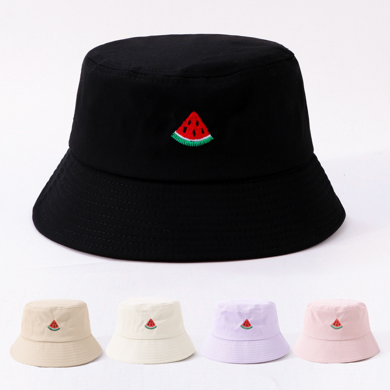 Bucket Hat Embroidered - Topi Nelayan Dengan Bordir Semangka, Topi
