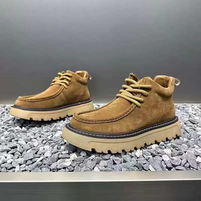 Street Fashion Men 2025 - Sepatu Bot Platform Pria Musim Gugur