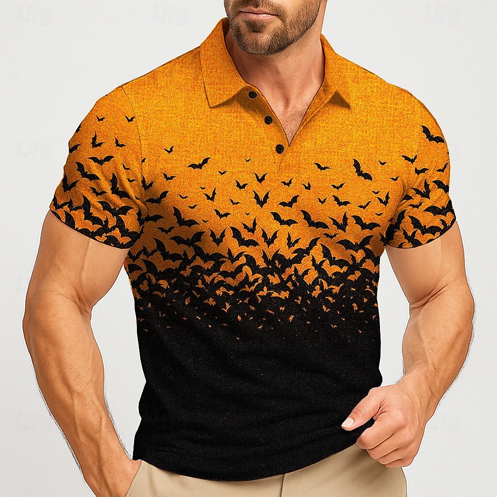 Street Fashion Men 2025 - Kemeja Polo Lengan Pendek Pria Motif
