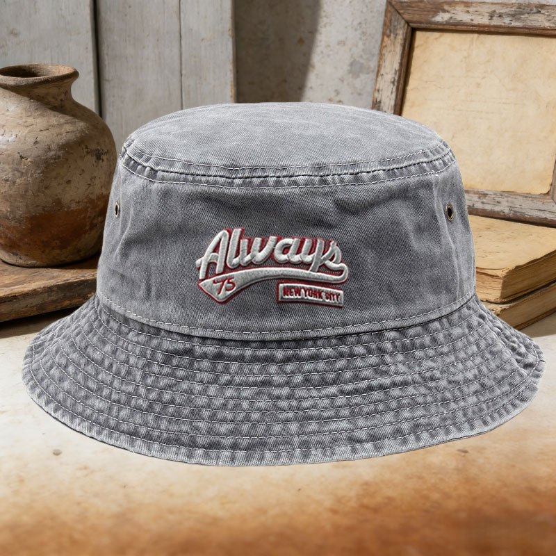 Bucket Hat Embroidered - Topi Bucket Unisex Kasual Always 73