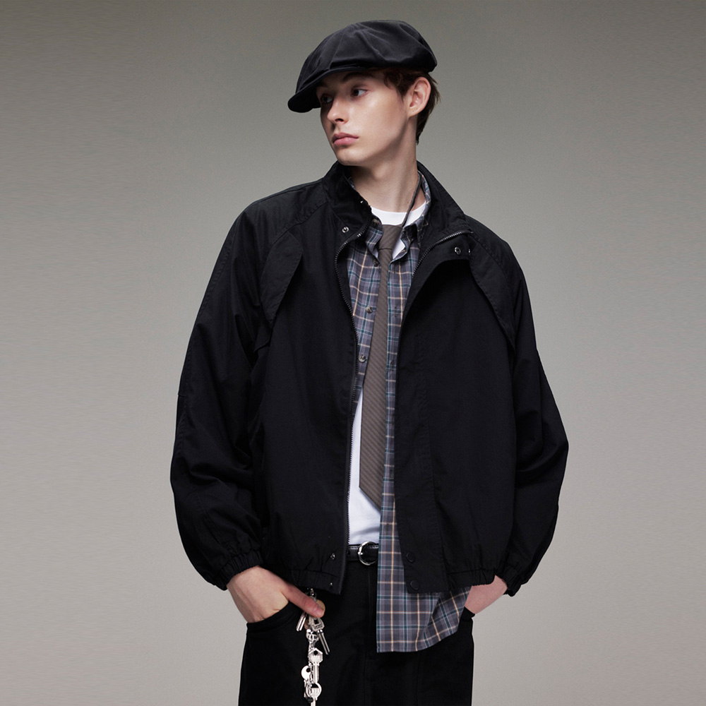 Coach Jacket Bomber - Jaket Bomber Kerah Berdiri Mode Komuter