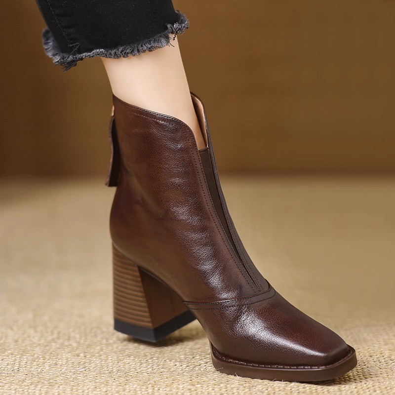 Street Fashion Luxury - Sepatu Bot Pergelangan Kaki Wanita Mewah