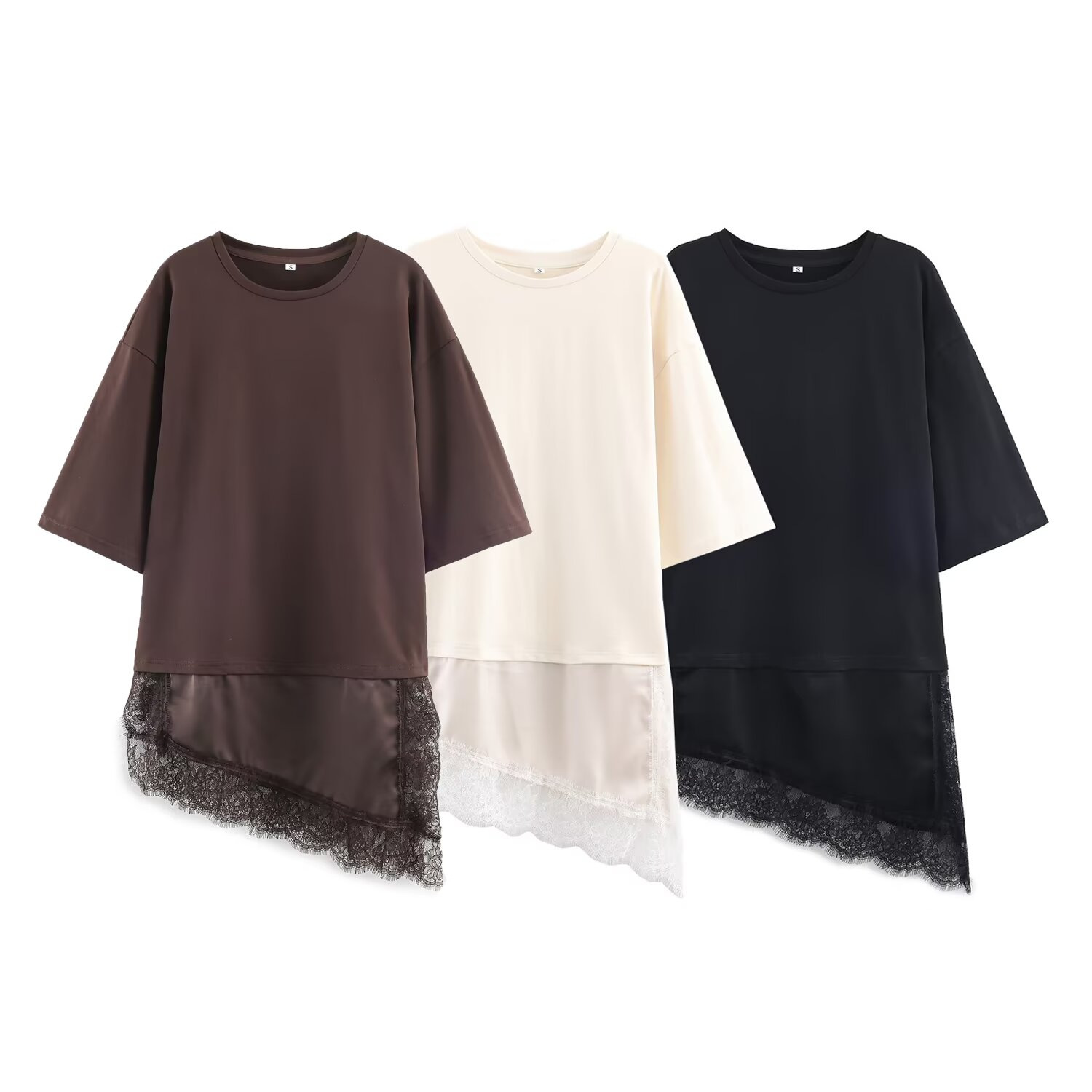 Longline Tee Oversized - Kaos Wanita Oversize Lengan Setengah Kerah