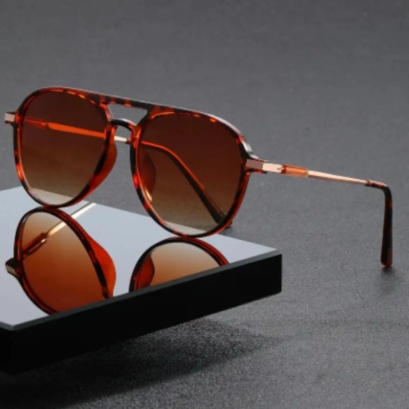 Street Fashion Glasses - 1 Buah Kacamata Hitam Pilot Antik