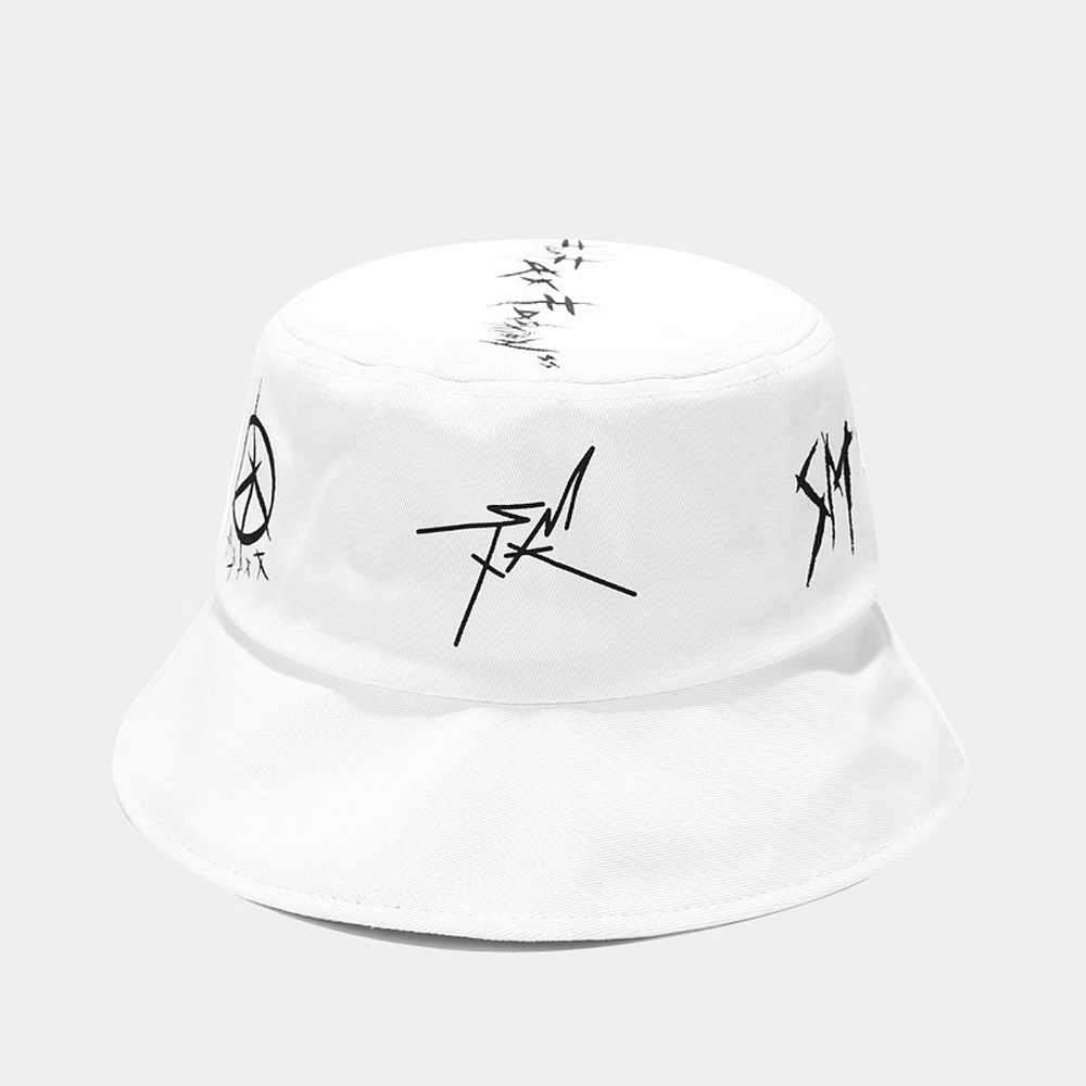 Bucket Hat Embroidered - Topi Bob Fisherman Lipat, Topi Bucket