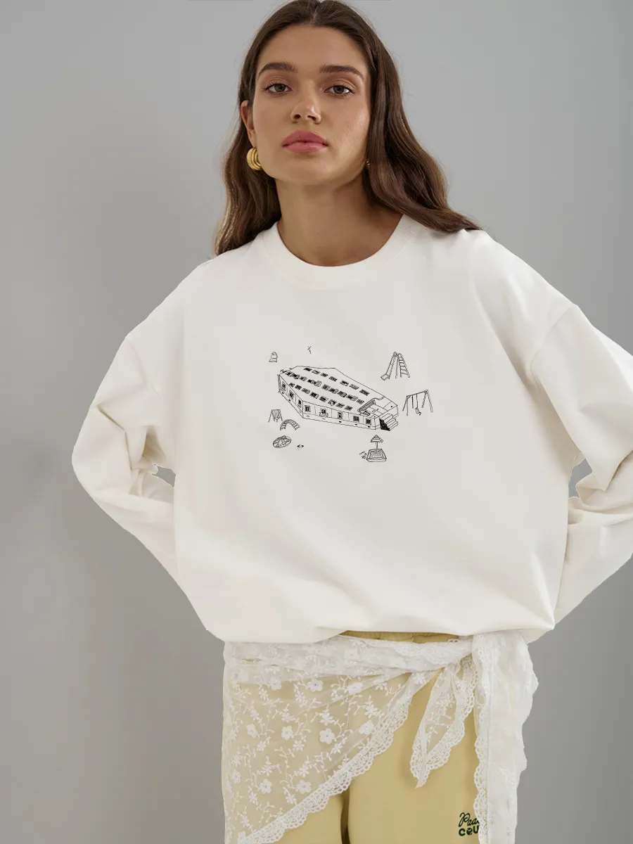 Longline Tee Oversized - Kaos Wanita Lengan Panjang 100% Katun
