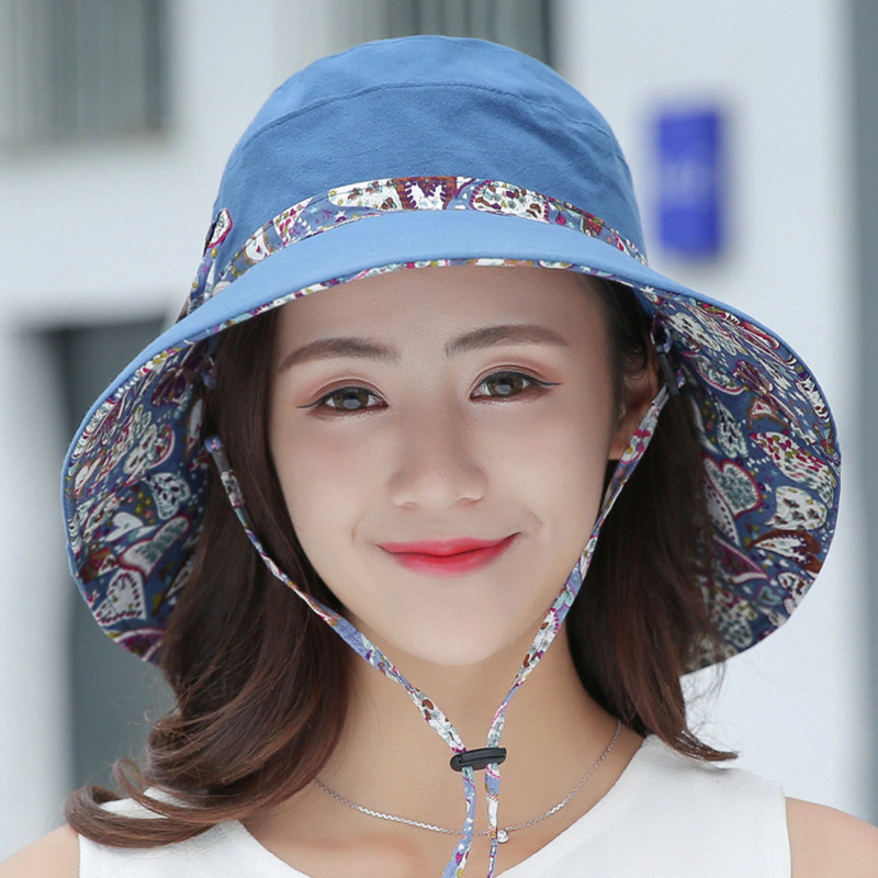 Bucket Hat Embroidered - Topi Bucket, Topi Tabir Surya Korea