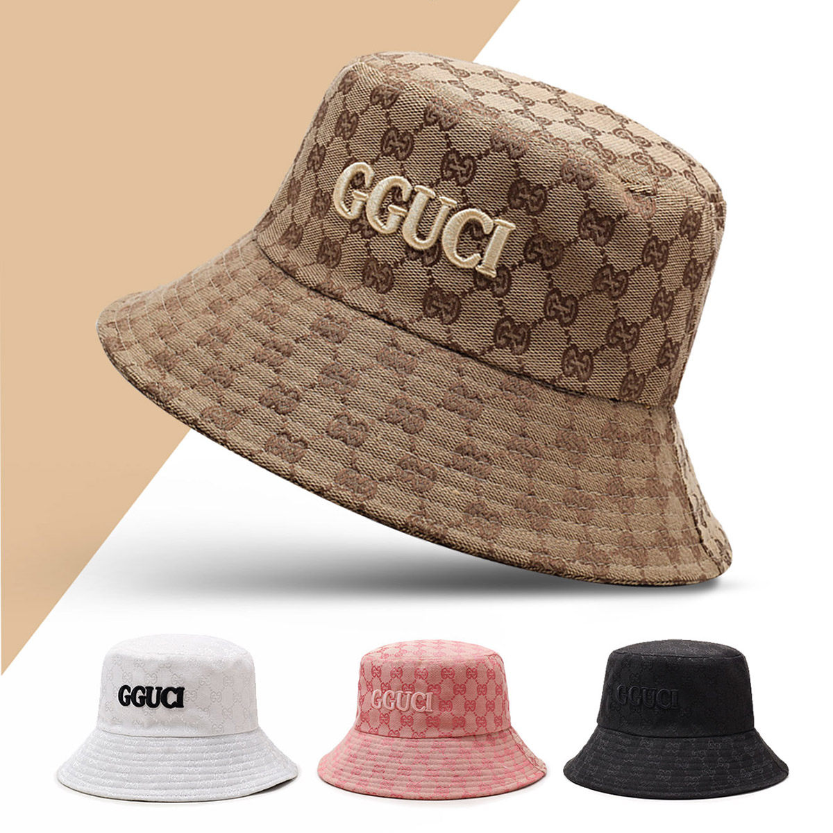Bucket Hat Embroidered - Topi Ember Pribadi Huruf Bordir Hitam