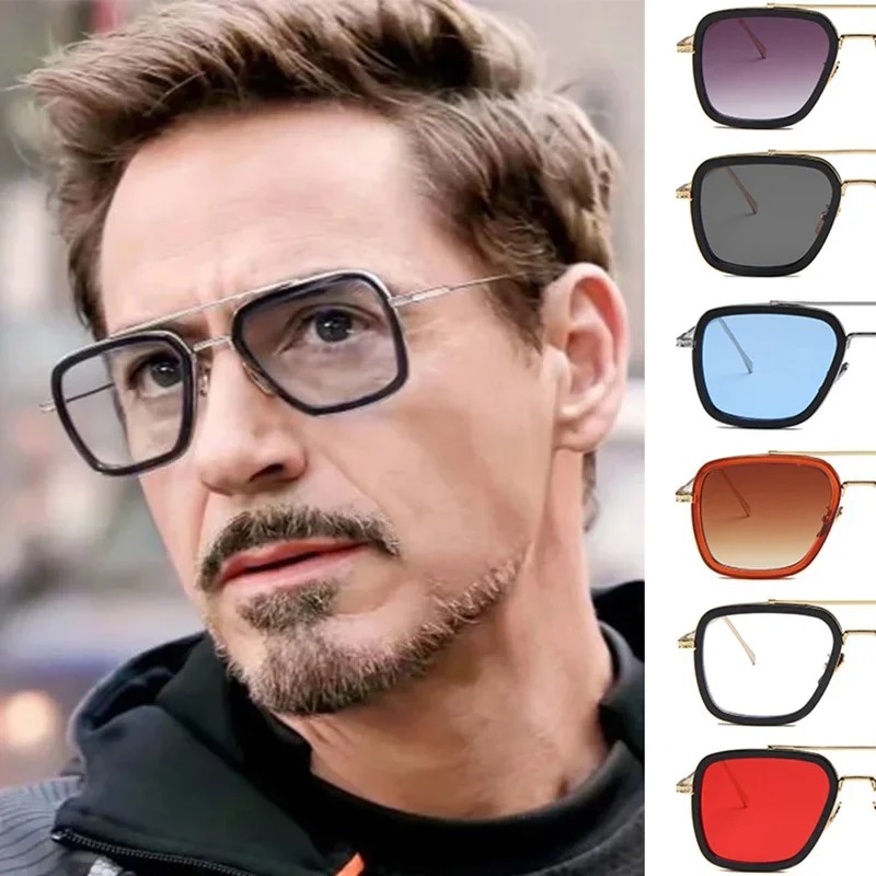 Street Fashion Glasses - Kacamata Steam Punk Tony Stark Pria