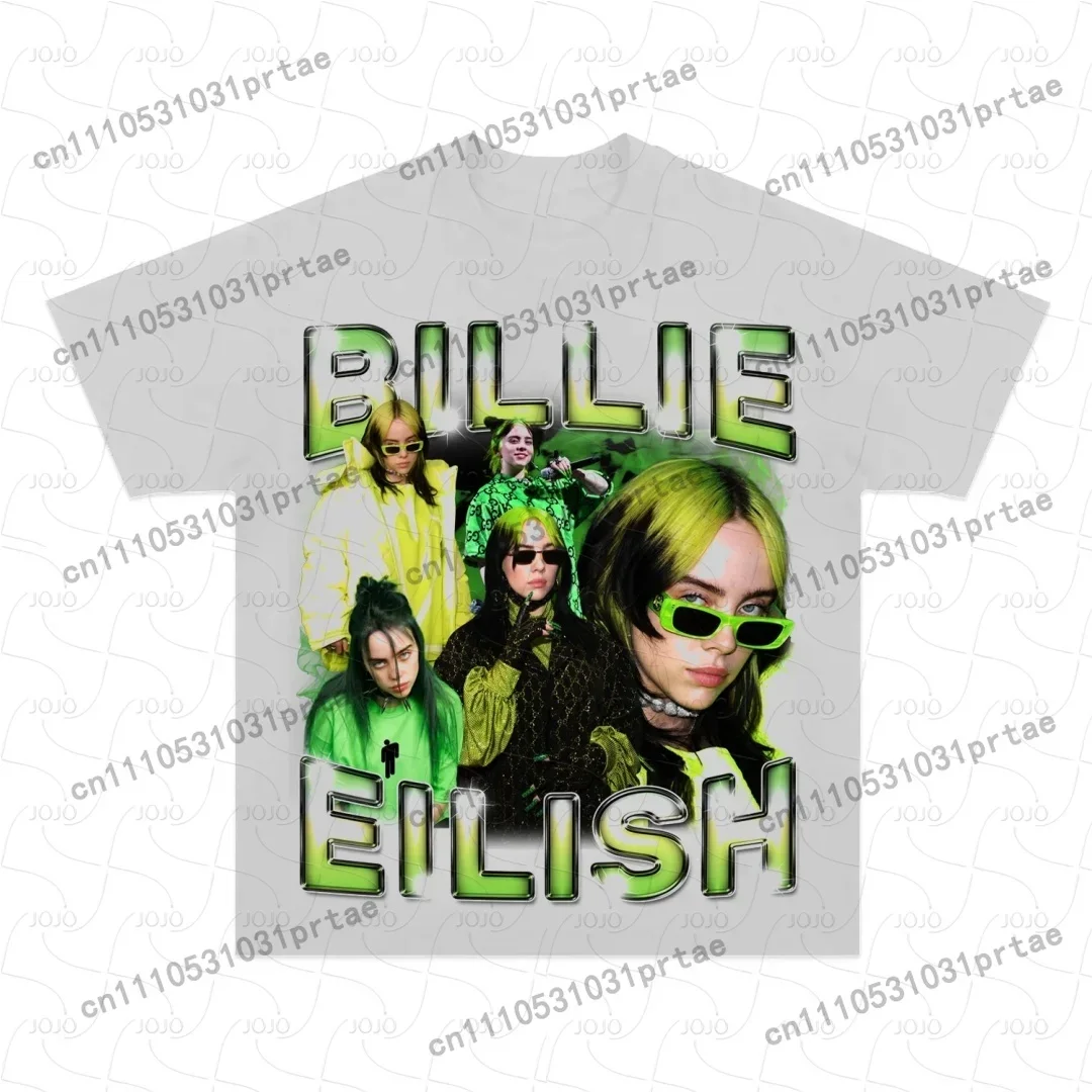 Kaos Polos Billie Eilish Retro - Street Fashion Men 2025 ulasan dan harga