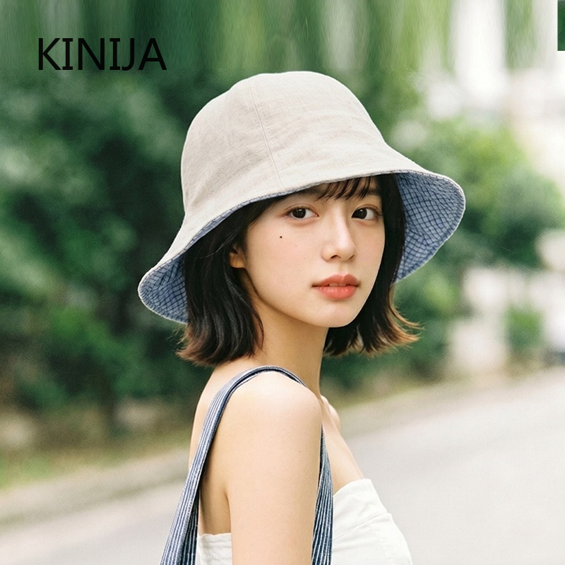 Topi Nelayan Wanita Kasual Ber - Bucket Hat Embroidered ulasan dan harga