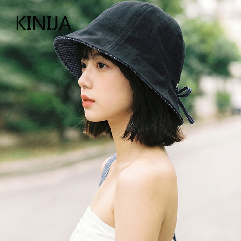 Topi Nelayan Wanita Kasual Ber - Bucket Hat Embroidered ulasan dan harga