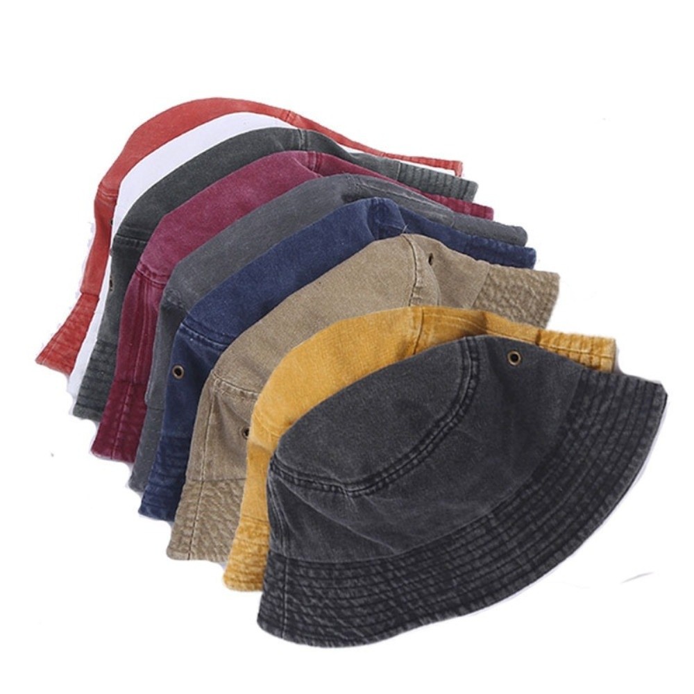Topi Bucket Musim Panas Gaya H - Bucket Hat Embroidered ulasan dan harga