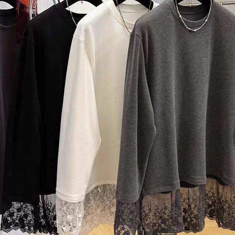 Kaos Wanita Lengan Panjang Ber - Longline Tee Oversized ulasan dan harga