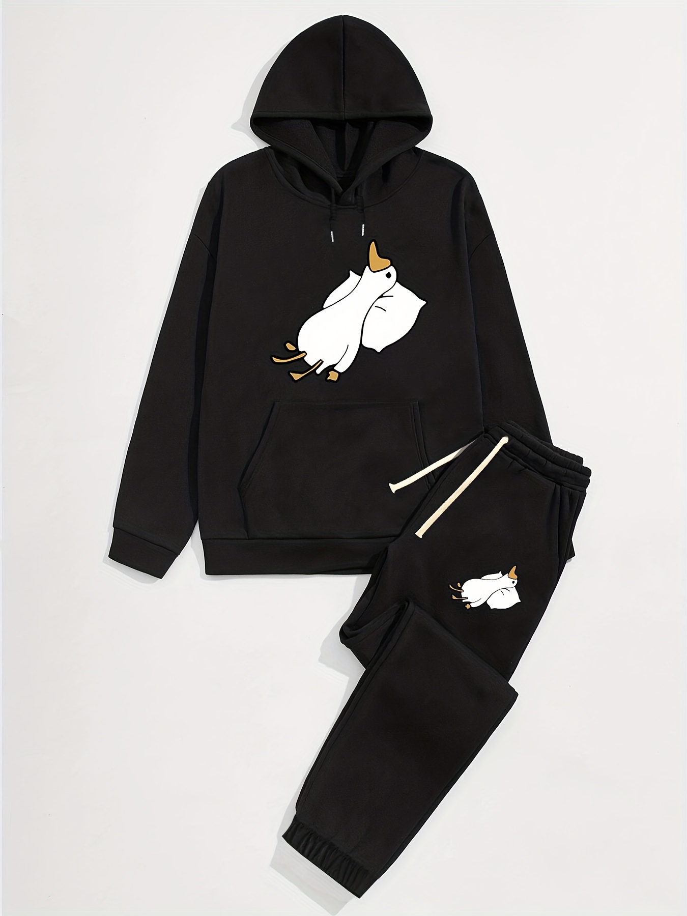 Setelan 2pcs Hoodie Lengan Pan - Street Fashion Styles ulasan dan harga