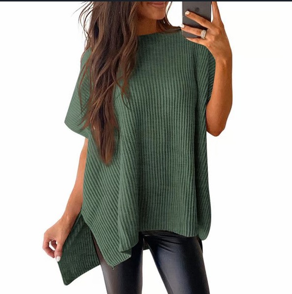Kaos Chenille Kasual Oversize  - Longline Tee Oversized ulasan dan harga