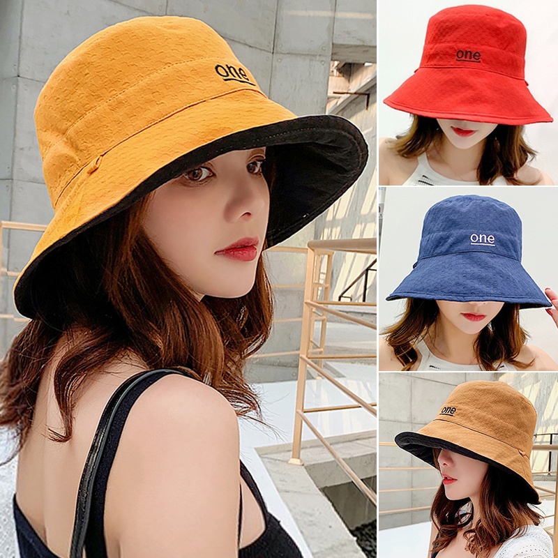 Topi Ember Katun Dua Sisi Bord - Bucket Hat Embroidered ulasan dan harga