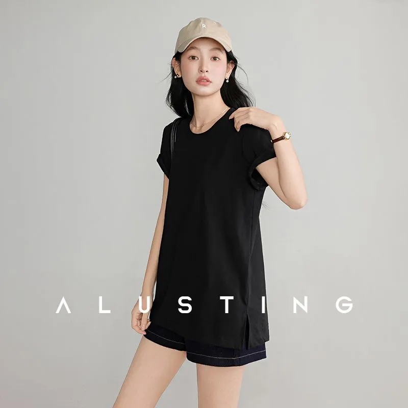 Kaos Wanita Musim Panas Kerah  - Longline Tee Oversized ulasan dan harga