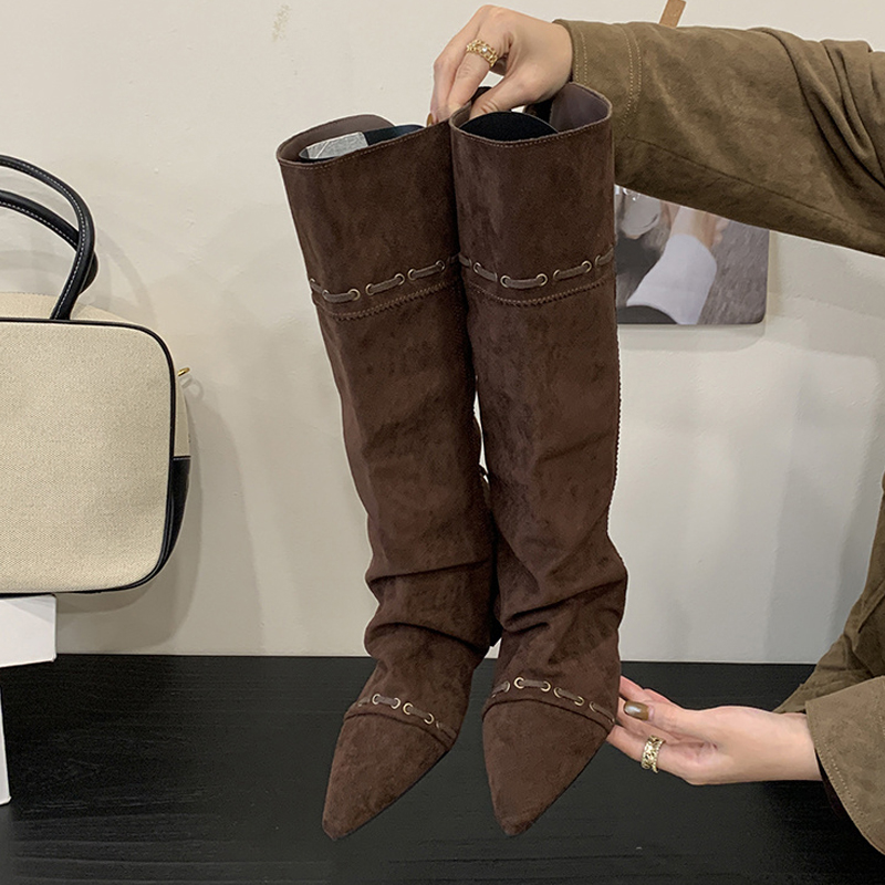 Liyke Sepatu Bot Setinggi Lutu - Street Fashion Vintage ulasan dan harga
