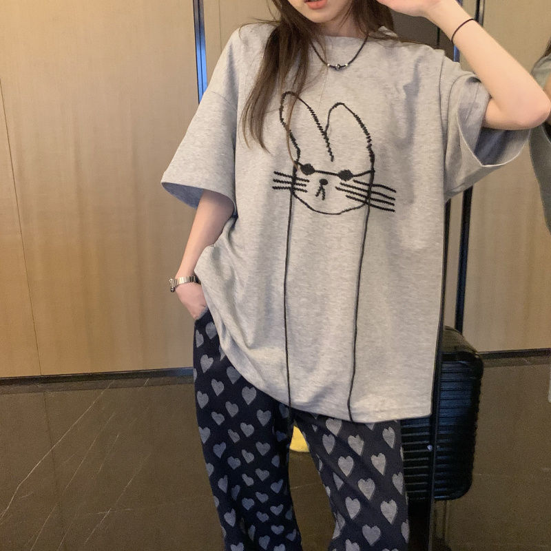 Kaus lengan pendek mengurangi  - Longline Tee Oversized ulasan dan harga