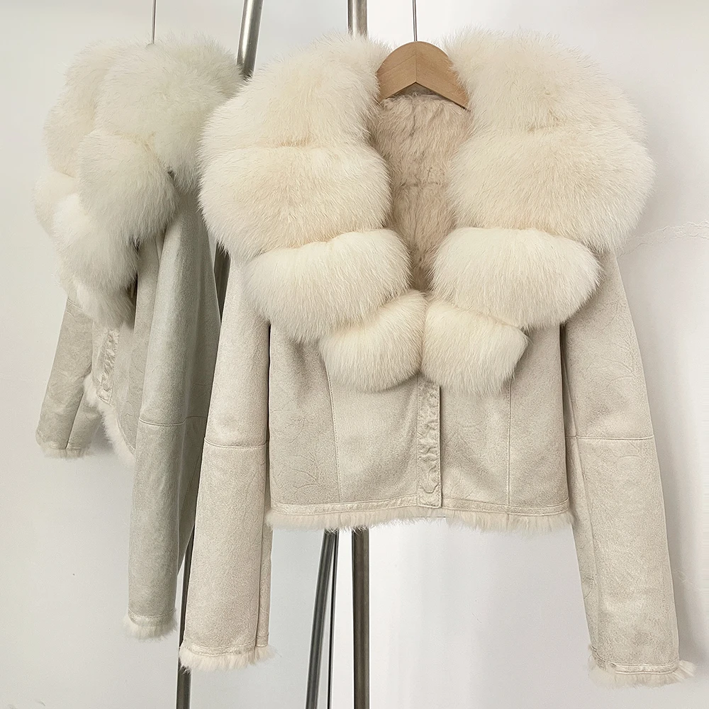 OFTBUY Mantel Kerah Bulu Rubah - Street Fashion Official ulasan dan harga
