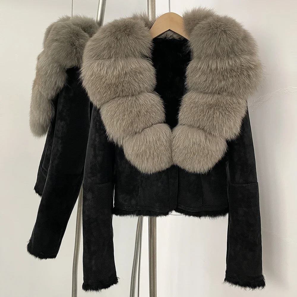 OFTBUY Mantel Kerah Bulu Rubah - Street Fashion Official ulasan dan harga