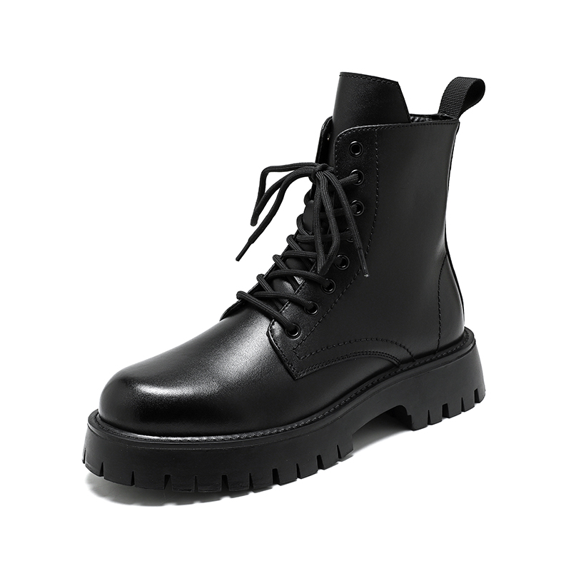 Sepatu Bot Kulit Asli Pria Mew - Street Fashion Luxury ulasan dan harga