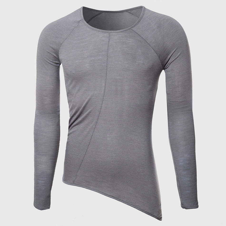 Kaus Garis Panjang Keren Pria  - Longline Tee Oversized ulasan dan harga