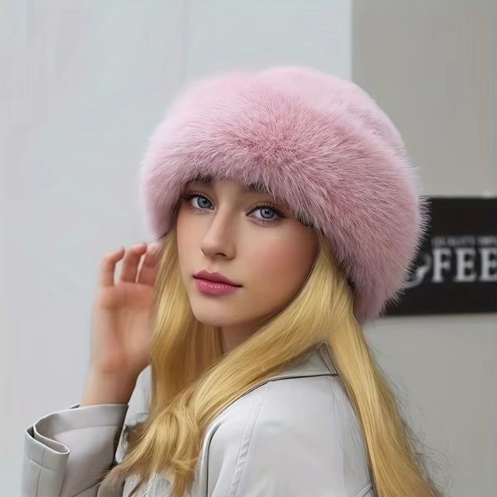 Topi Musim Dingin Bulu Halus B - Bucket Hat Embroidered ulasan dan harga