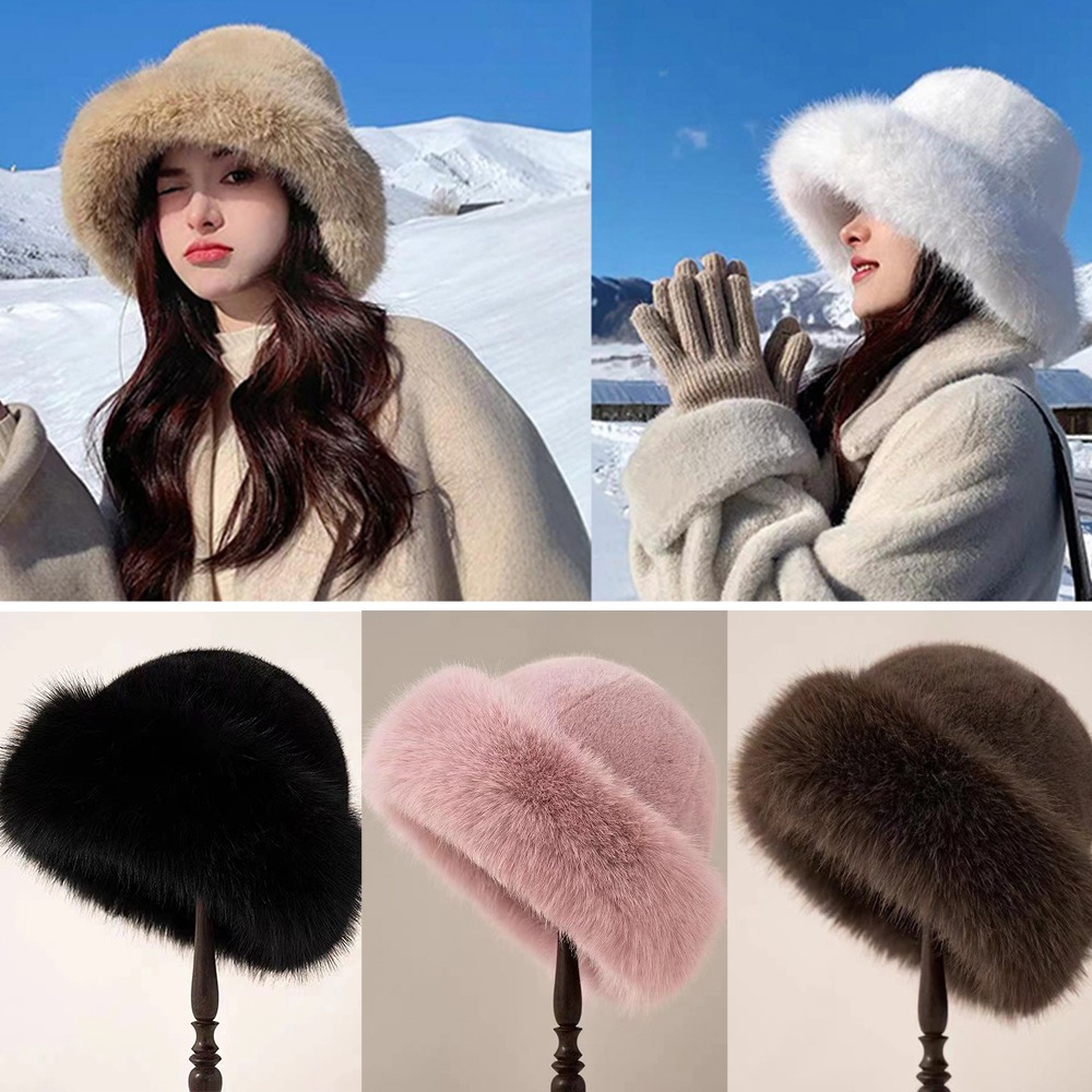Topi Bucket bulu halus hangat  - Bucket Hat Embroidered ulasan dan harga