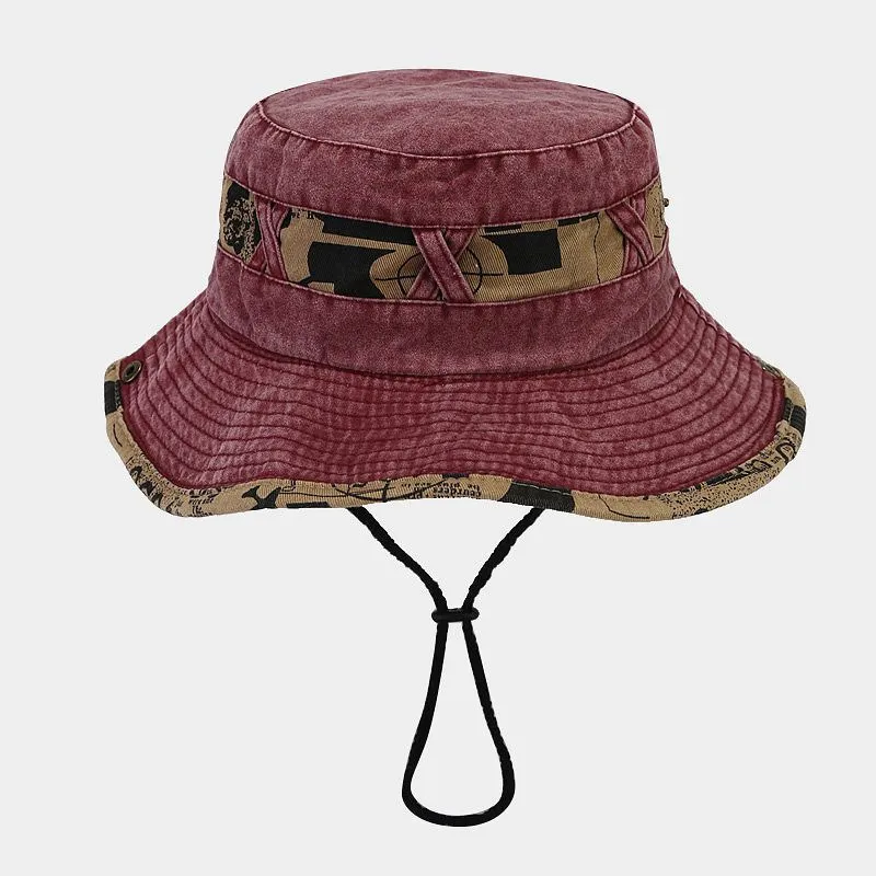 2024 topi Bucket pola bordir h - Bucket Hat Embroidered ulasan dan harga