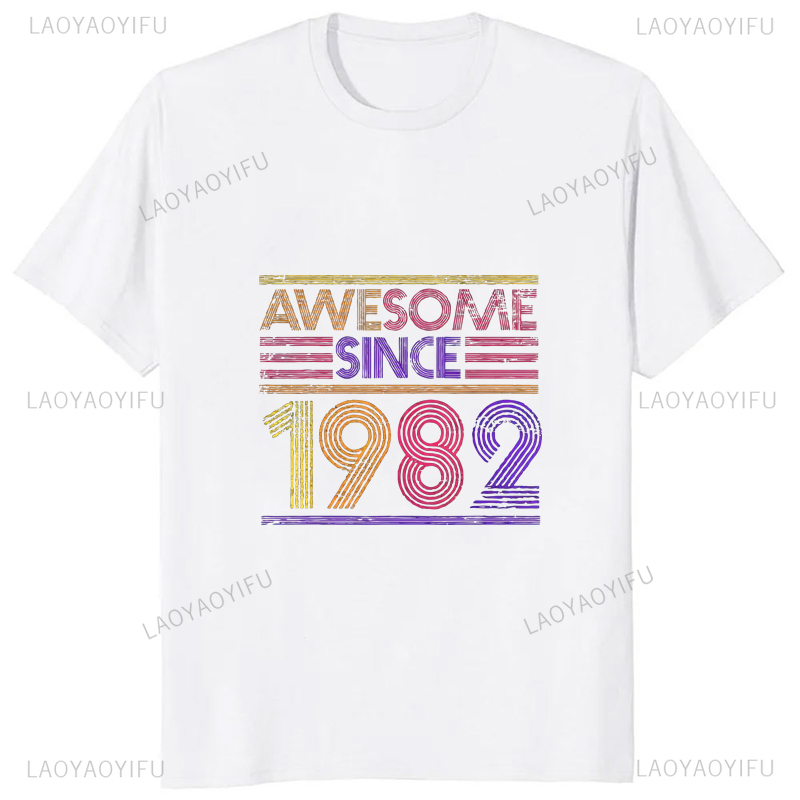 Kaus cetak Vintage 1982 edisi  - Street Fashion Baggy ulasan dan harga