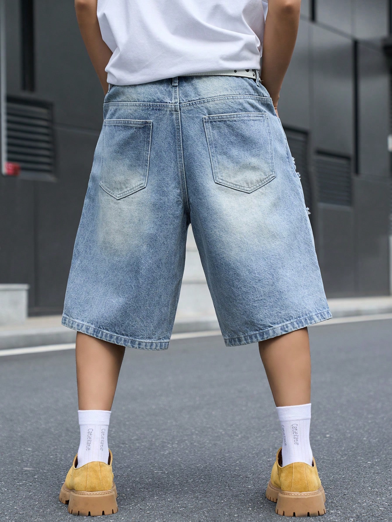 Celana Pendek Denim Pria Model - Street Fashion Baggy ulasan dan harga
