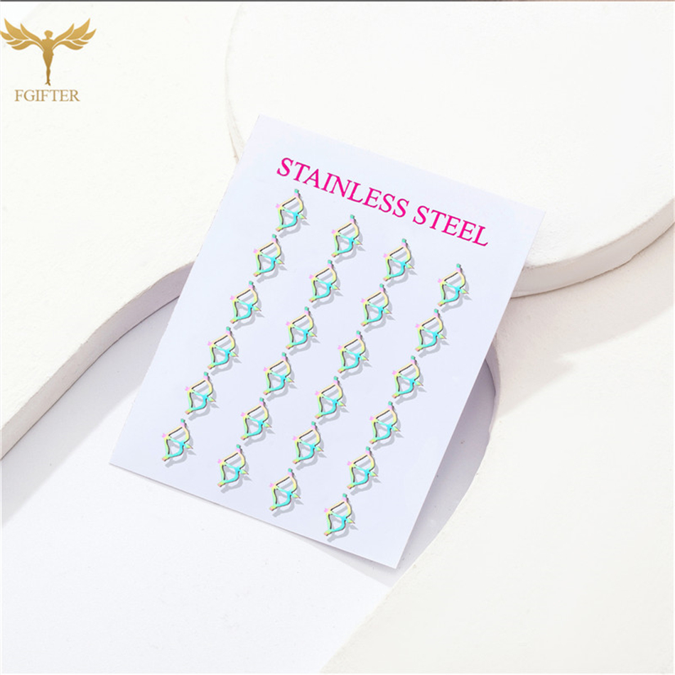 12 Pasang Anting Tusuk Motif B - Street Fashion Vendors ulasan dan harga