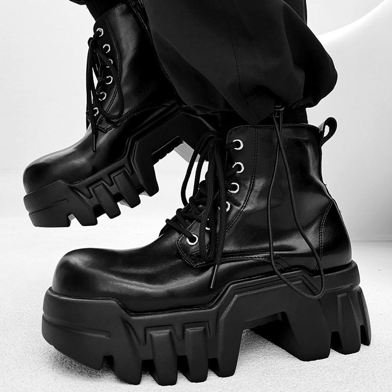 Sepatu bot pria fashion mewah  - Street Fashion Luxury ulasan dan harga