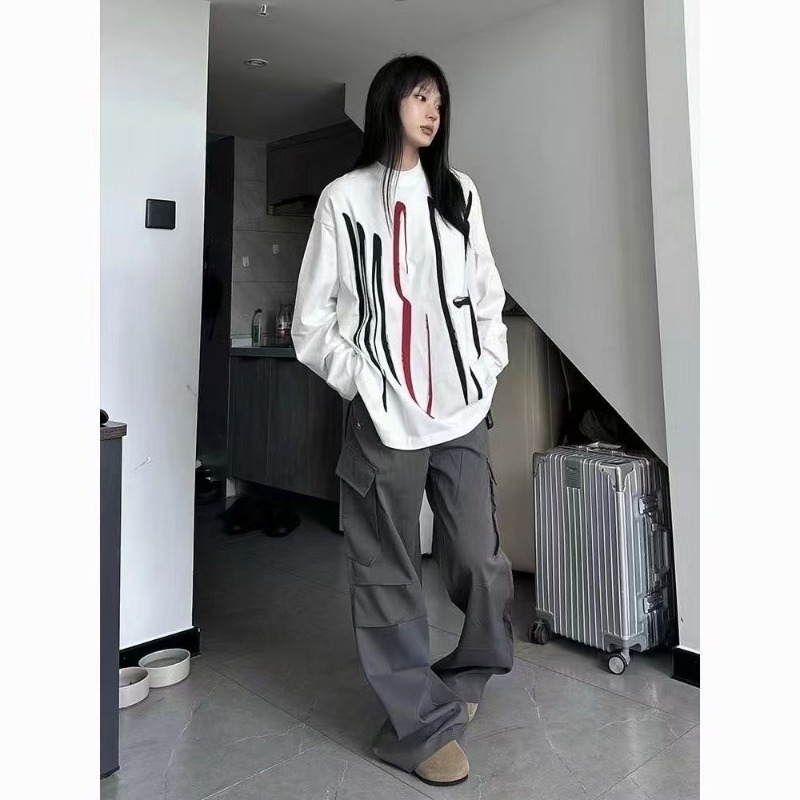 Sweatshirt wanita ukuran besar - Longline Tee Oversized ulasan dan harga