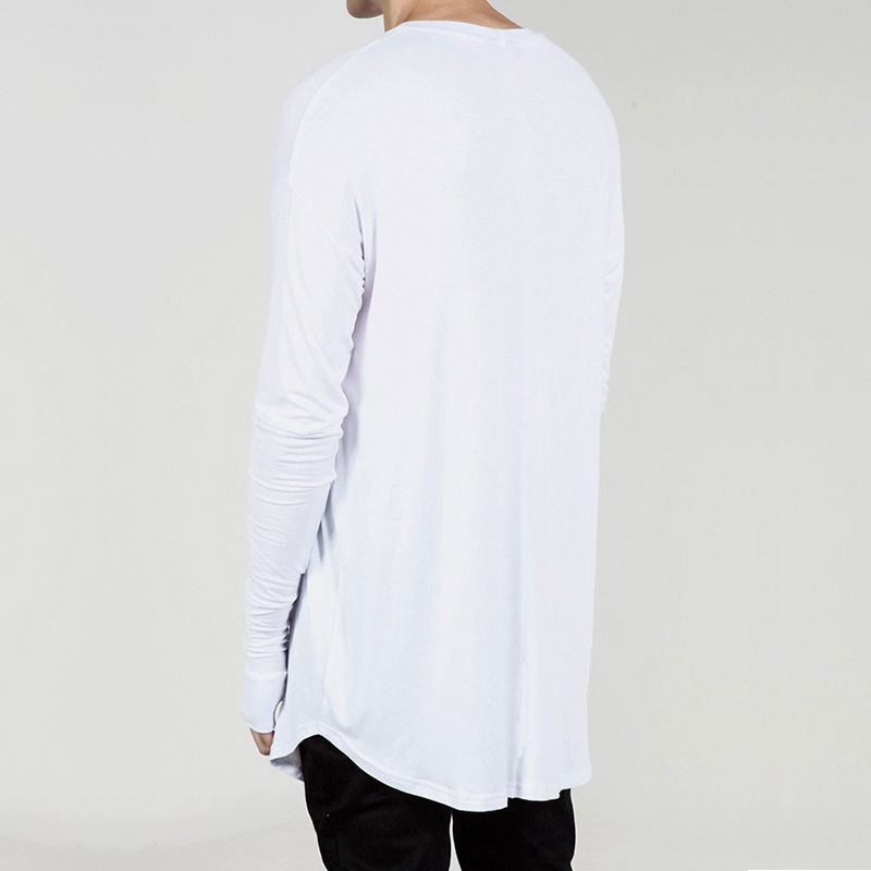 Kaos Lengan Panjang Pria Model - Longline Tee Oversized ulasan dan harga